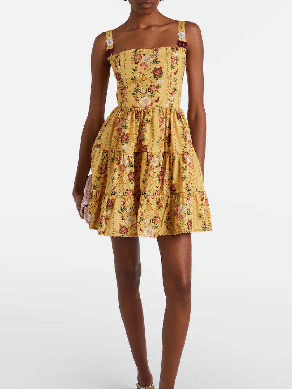 AGUA BY AGUA BENDITA Lima floral cotton minidress